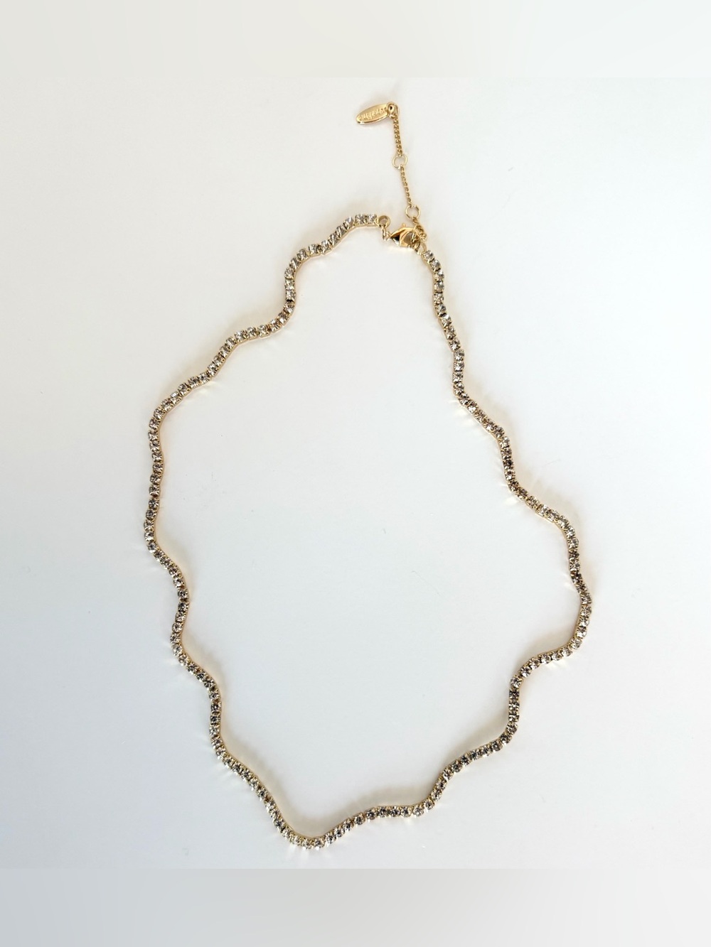 Anthropologie Squiggle Tennis Necklace